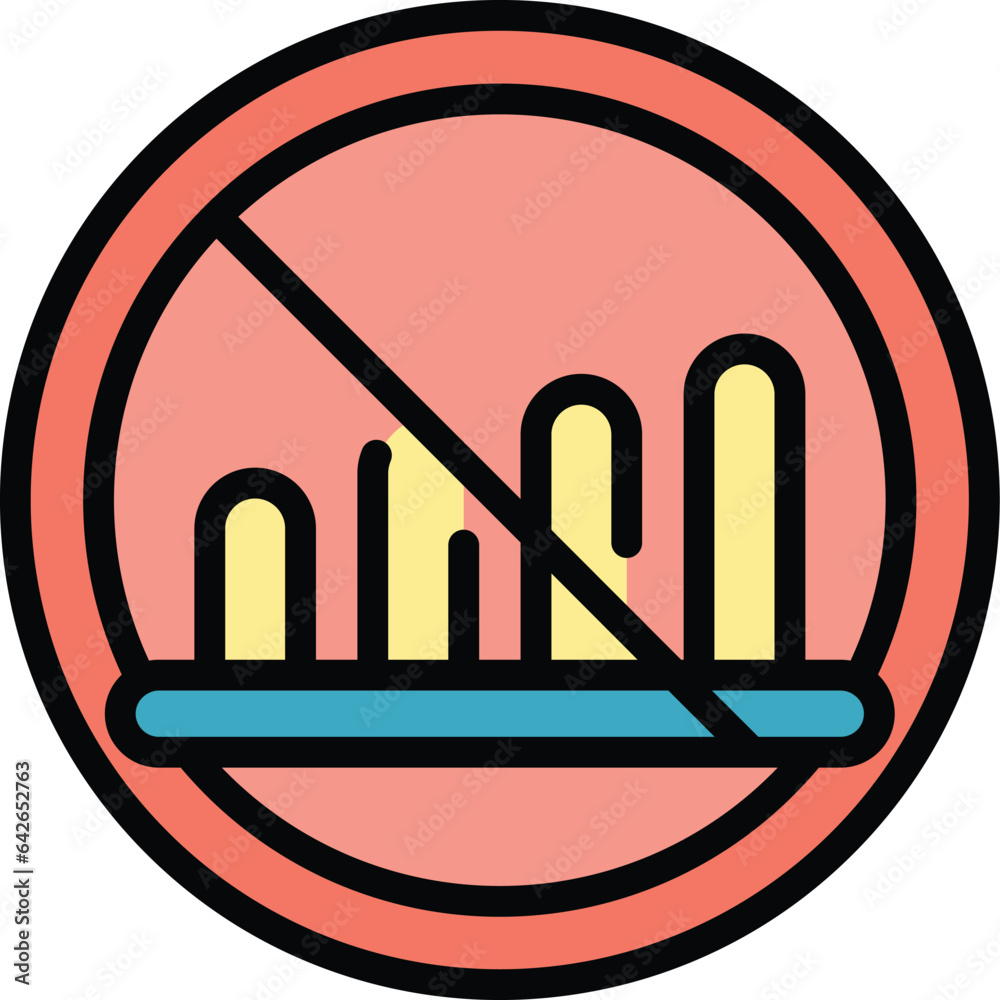 Poster signal lost connection icon outline vector. internet error. computer connect color flat