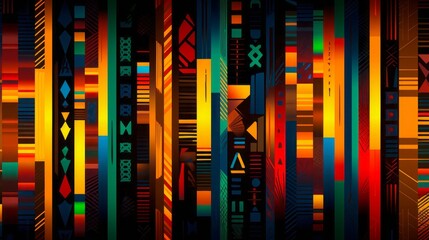 African art kente background, pattern, high resolution, bright and friendly colors, 16:9