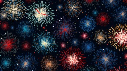 Naklejka premium firework pattern background, high quality, 16:9