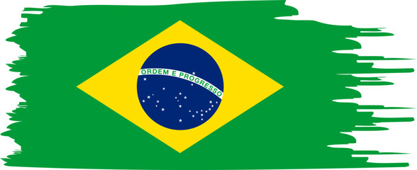 Brazil Flag Decorative Stroke