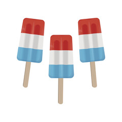 Bomb pop Day Three Colours Popsicle Vector Illustration Logo