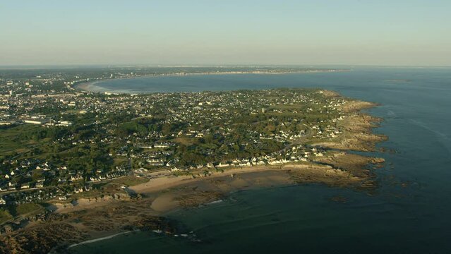 vue panoramique a&eacute;rienne sur la baule escoublac