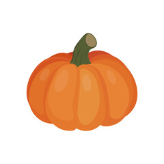 Simple Pumpkin Cartoon Vector Illustration Logo