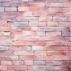 Obraz premium Pink tone colored brick wall. Generative ai. 