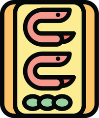 Seafood pack icon outline vector. Zagreb map. City nature color flat