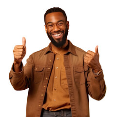 Biracial male client smiles and recommends good quality service