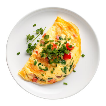 delicious Omelette on transparent background Remove png, Clipping Path