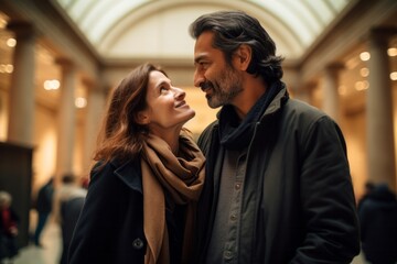 Naklejka premium Couple in their 40s at the The British Museum in London England
