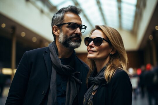 Couple in their 40s at the The British Museum in London England