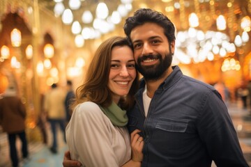 Couple in their 30s at the Mecca in Saudi Arabia