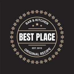 Retro restaurant logo free vector art