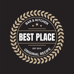 Retro restaurant logo free vector art