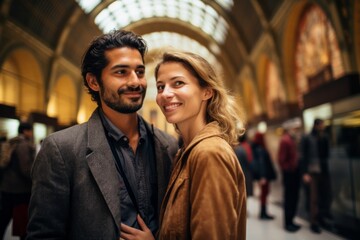 Couple in their 30s at the Musée d'Orsay in Paris France