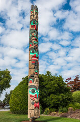 Totem poles by North American Native indians.
