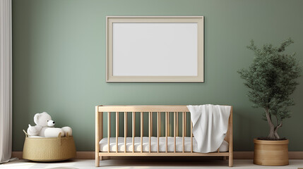 mock-up frame, in a stylish interior