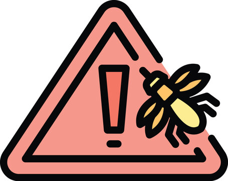 recommend clip art: Insect control icon outline vector. Spray net. Anti repellent color flat
