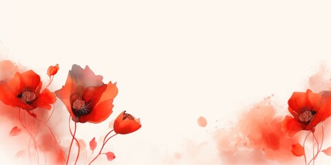 beautiful abstract red watercolor floral design background. beautiful Generative AI AIG32