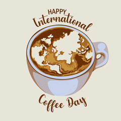 happy world coffee day poster and banner design