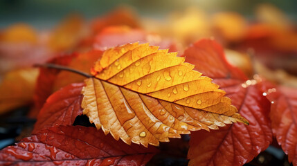 Tranquil Forest: October's Colorful Leaves