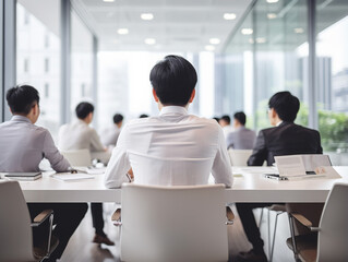 働く男性の後ろ姿