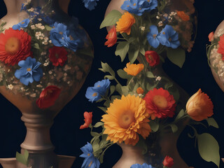 bouquet of flowers (Seamless)