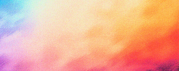 yellow red and blue white color gradient grainy noise texture background. banner, copy space.