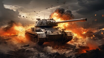 Armoured tank fabric prints