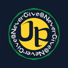 never give up t shirt design or sticker