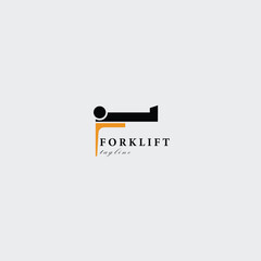 forklift logo vector illustration design for use brand company business © pramzstadobe