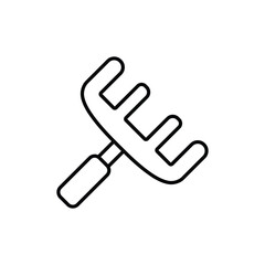 Rake icon. outline icon
