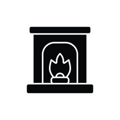 fireplace icon. solid icon