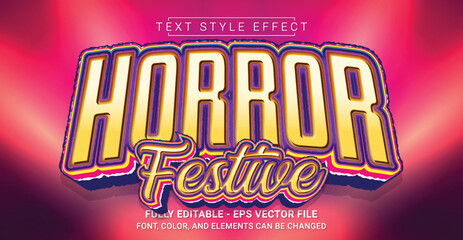 Horror Festive Text Style Effect. Editable Graphic Text Template.