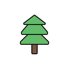 Pine icon. filled outline icon