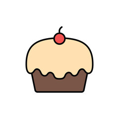 Pie icon. filled outline icon