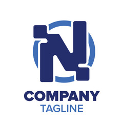 n letter icon logodesign 