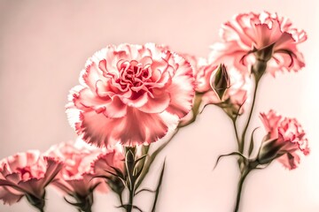 Obraz na płótnie Canvas Artistic shot of carnation flower, Pale Pink Color beautiful flowers background