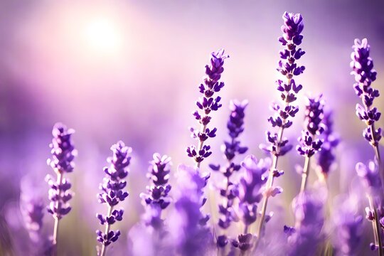 Artistic shot of lavender flower, Lavender Purple Color beautiful flowers background