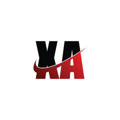 Letter XA simple logo design vector