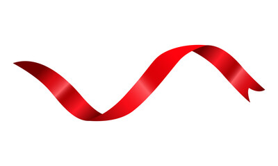Vector decorative curled red ribbons. for banners, posters, leaflets and brochure