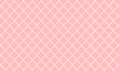 Vector cute pink background, grid pattern, pastel minimal design vector