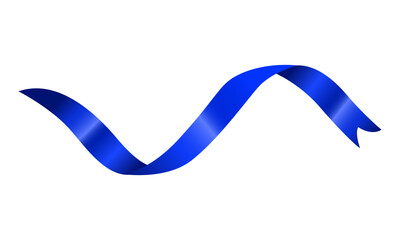 Vector decorative curled blue ribbons. for banners, posters, leaflets and brochure