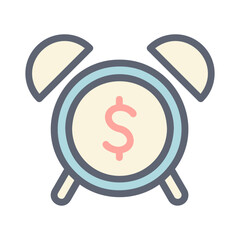 alarm dollar work pastel color