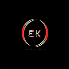 creative letter logo. gradient logo design with black background for your company.