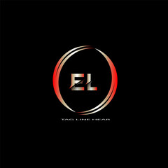 creative letter logo. gradient logo design with black background for your company.