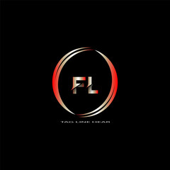 creative letter logo. gradient logo design with black background for your company.