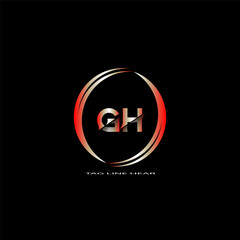creative letter logo. gradient logo design with black background for your company.