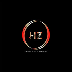 creative letter logo. gradient logo design with black background for your company.