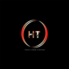 creative letter logo. gradient logo design with black background for your company.