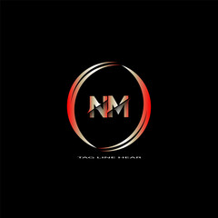 creative letter logo. gradient logo design with black background for your company.