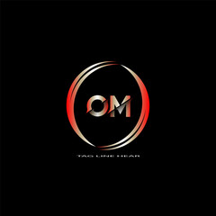 creative letter logo. gradient logo design with black background for your company.